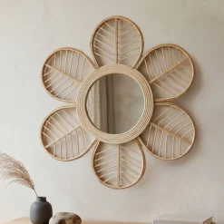 Specchio da parete con cornice in legno (44,5 cm) Nova Naturale