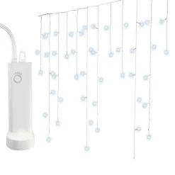 Stalattite luminosa con pile 7 m 192 LED Durawise Bianco freddo