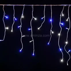 Stalattite luminosa lung.7,50 m Bicolore Stars Blu e bianco freddo 175 LED