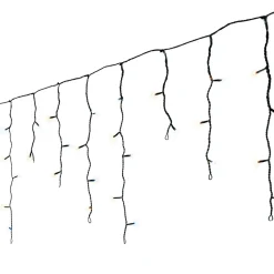 Stalattite luminosa 20 m 490 LED cavo nero Stars Bicolore Bianco caldo e freddo
