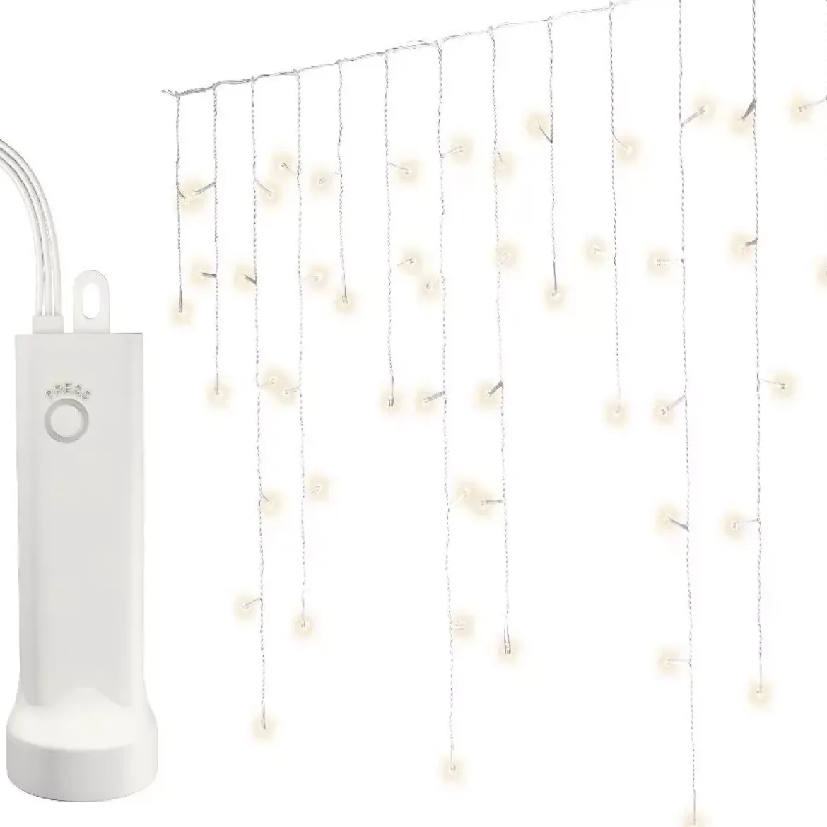Stalattite luminosa 7 m 192 LED Durawise Bianco caldo