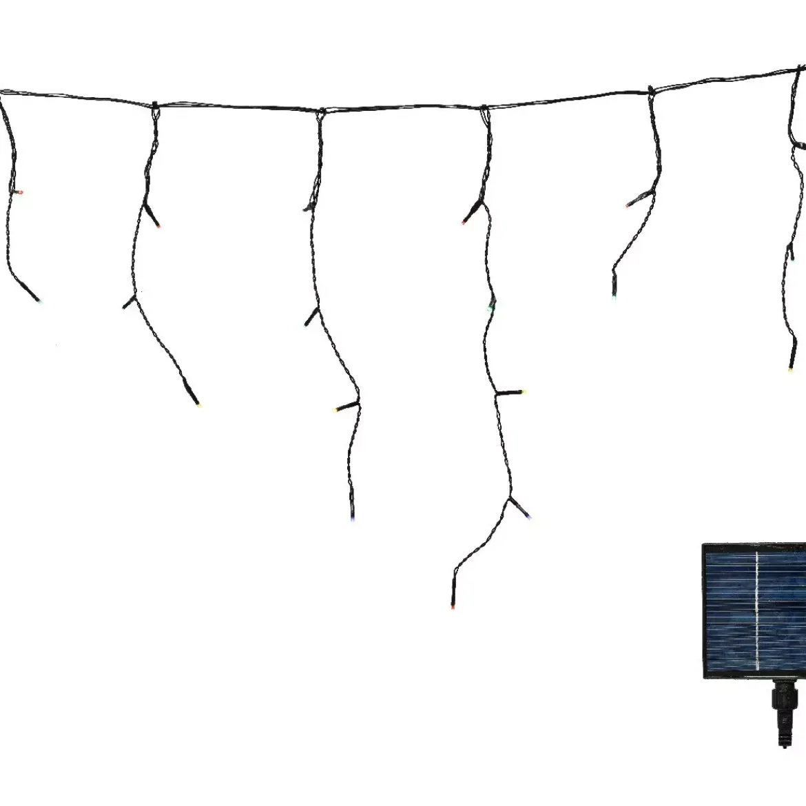 Stalattite luminosa solare ricaricabile L11 m Multicolore 259 LED