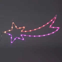 Stella cadente luminosa al neon 35 LED H25 cm Star Multicolore