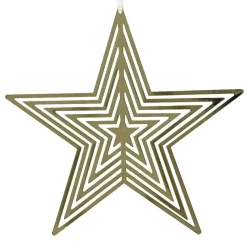 Stella di Natale da appendere in metallo (D10 cm) Santa Luce Oro
