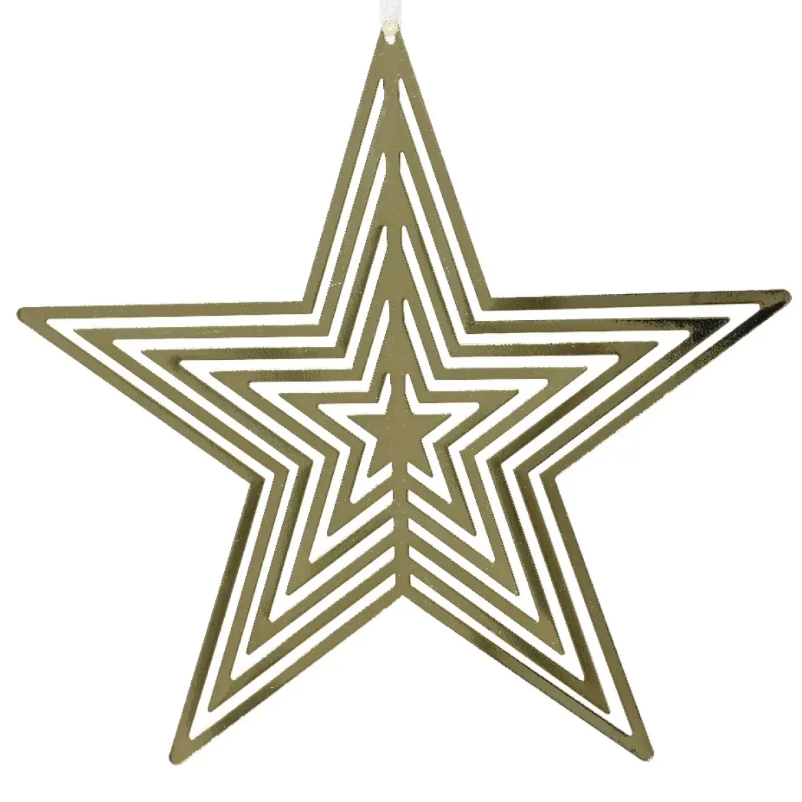 Stella di Natale da appendere in metallo (D10 cm) Santa Luce Oro