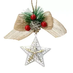 Stella di Natale da appendere (15 cm) Multicolore