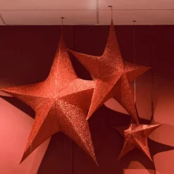 Stella di Natale gigante da appendere (D135 cm) Rossa