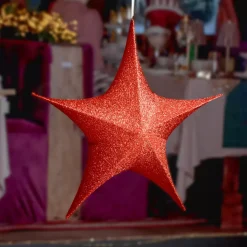 Stella di Natale gigante da appendere (D135 cm) Rossa