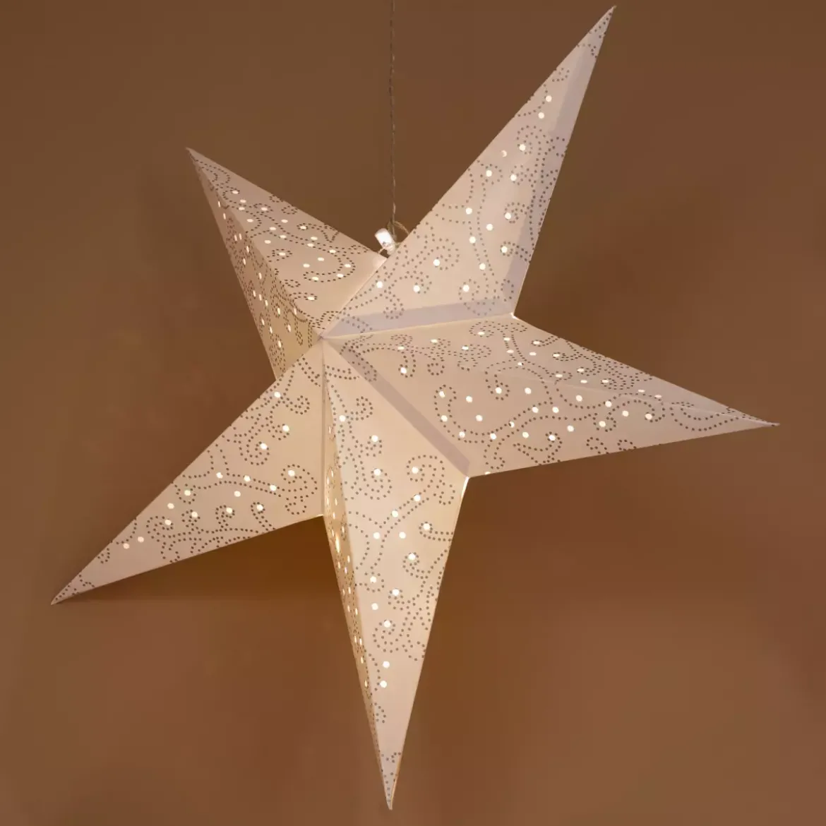 Stella luminosa a pile Lassy rosso e Bianco caldo