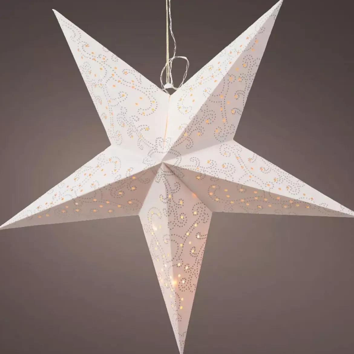 Stella luminosa a pile Lassy rosso e Bianco caldo