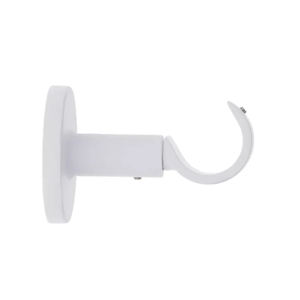 Supporto bastone tenda a piattina fisso (L65 / D28 mm) Lino Bianco opaco