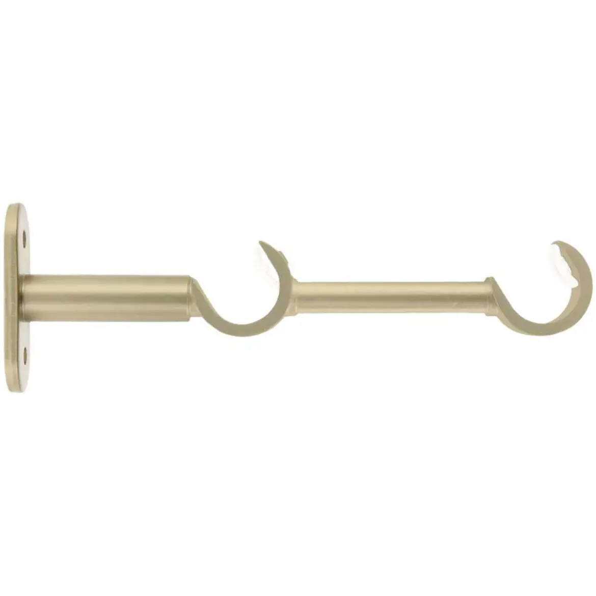 Supporto doppio per asta fissa in metallo (L16 cm / D20 mm) Jim Gocciolatoio Oro
