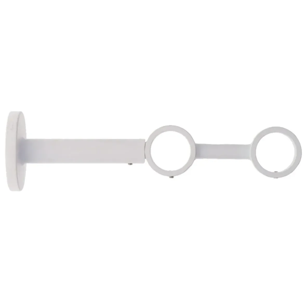 Supporto doppio regolabile (L190 - 230 / D28) Lino Bianco opaco