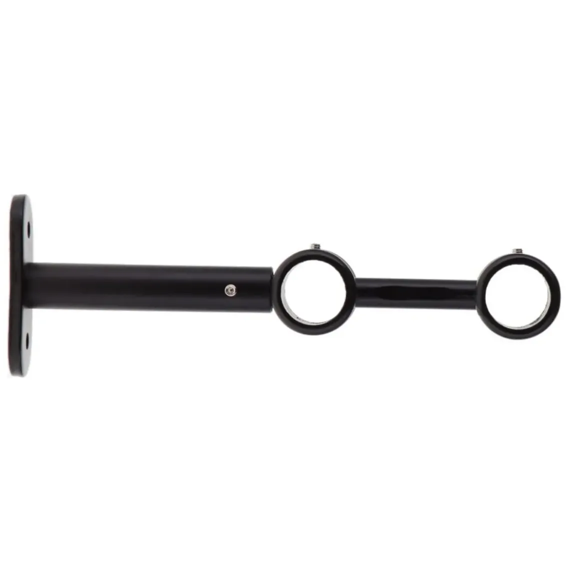 Supporto doppio regolabile (L150 / D20) Jim Nero opaco