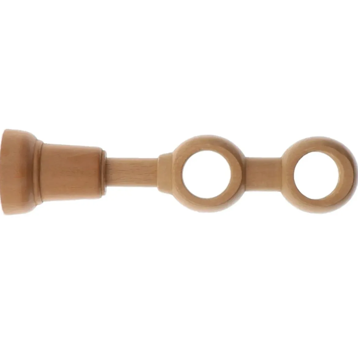 Supporto per asta doppio legno (L21.5 cm /D28 mm) Nils Beige Verniciato