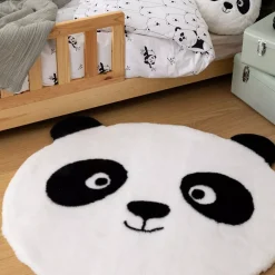 Tappeto antiscivolo per bambini (100 cm) Panda Bianco