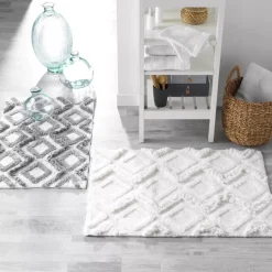 Tappeto bagno (80 cm) Ikatis Bianco