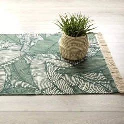 Tappeto cotone (170 cm) Jungle Verde
