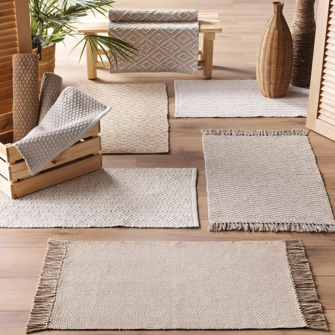 Tappeto cotone (50 x 80 cm) Dorana Tortora
