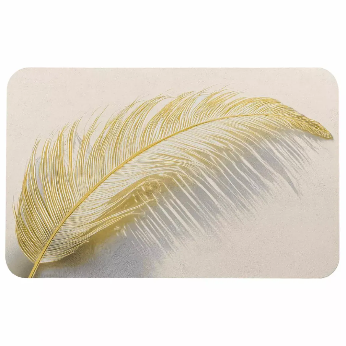 Tappeto da bagno antiscivolo (80 x 50 cm) Angelica Ecru