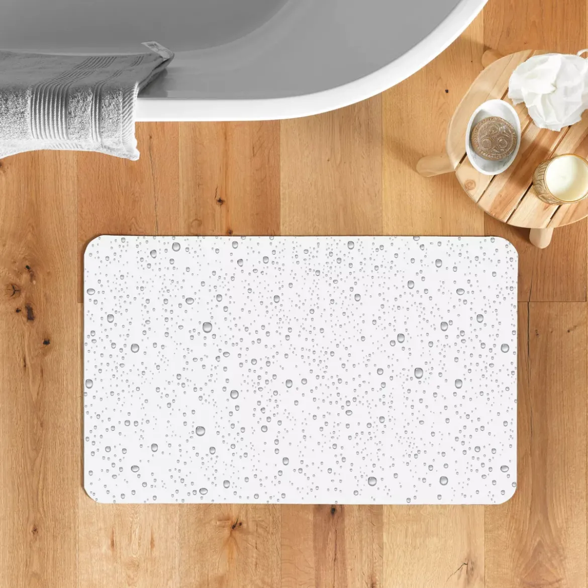 Tappeto da bagno antiscivolo (120 x 50 cm) Splash Grigio