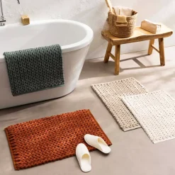 Tappeto da bagno in cotone (50 x 80 cm) Ariel Beige