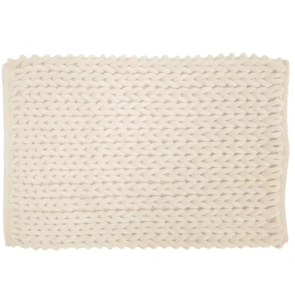 Tappeto da bagno in cotone (50 x 80 cm) Ariel Ecru