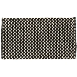 Tappeto da bagno in microfibra a maglia (45 x 90 cm) Nero e Beige