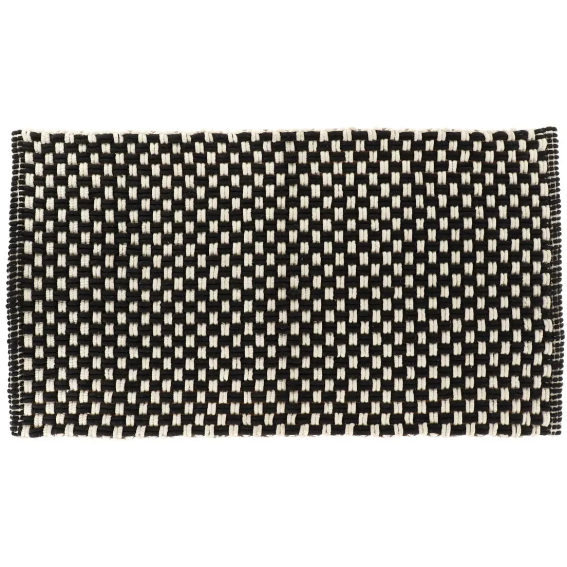 Tappeto da bagno in microfibra a maglia (45 x 90 cm) Nero e Beige