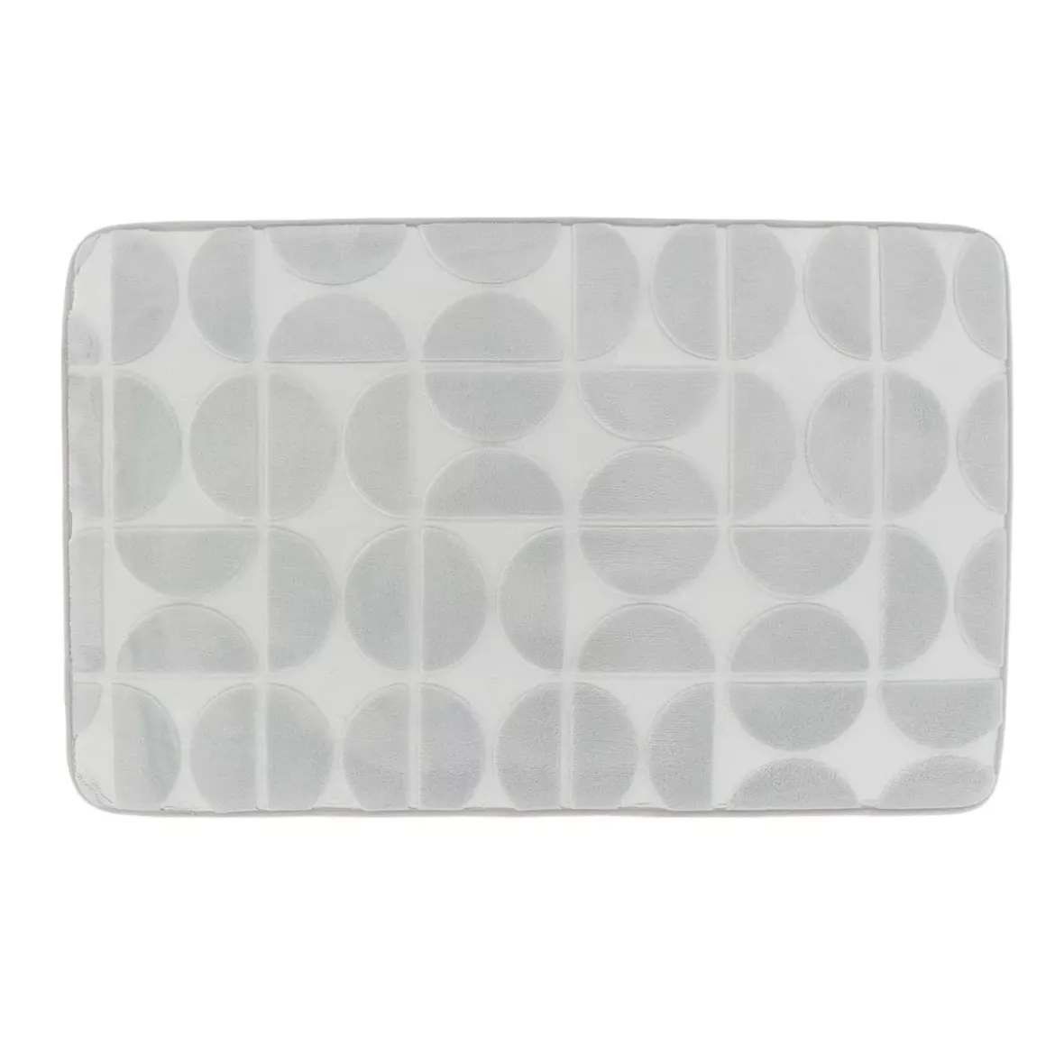 Tappeto da bagno rettangolare in memory foam (50 x 80 cm) Motivo Grigio chiaro
