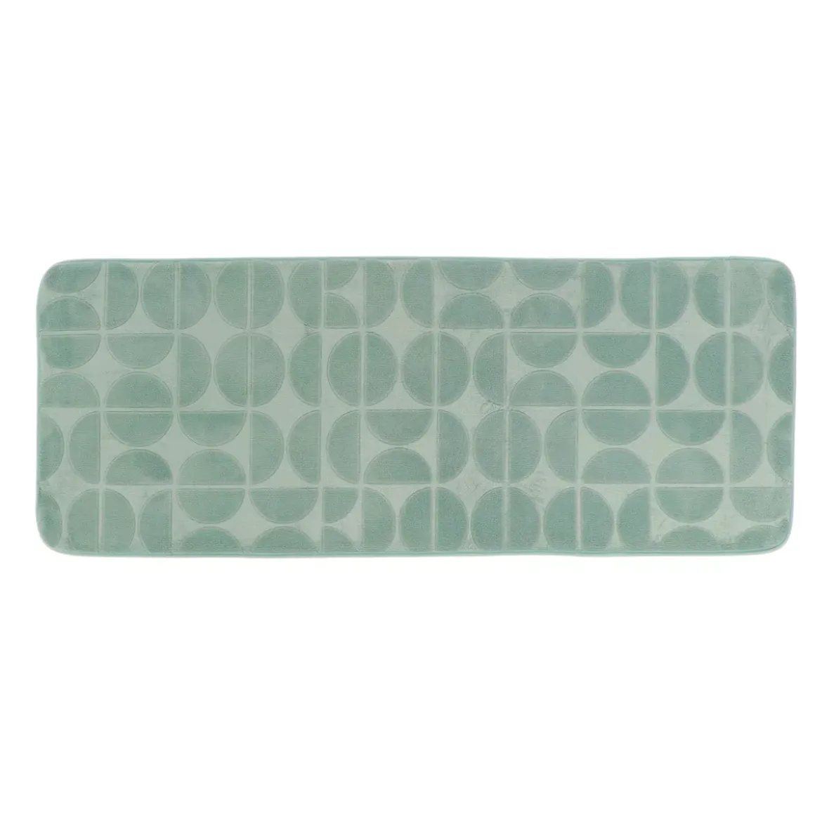 Tappeto da bagno rettangolare in memory foam (45 x 120 cm) Motivo Verde eucalipto