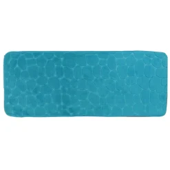 Tappeto da bagno rettangolare memory foam (50 x 120 cm) Galeo Blu ottanio