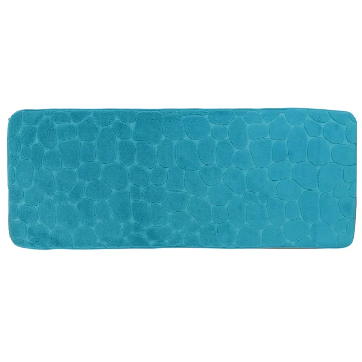 Tappeto da bagno rettangolare memory foam (50 x 120 cm) Galeo Blu ottanio