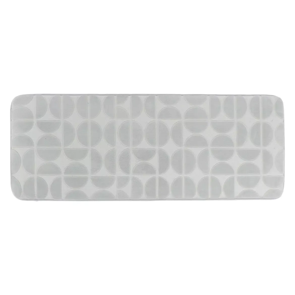Tappeto da bagno rettangolare in memory foam (45 x 120 cm) Motivo Grigio chiaro