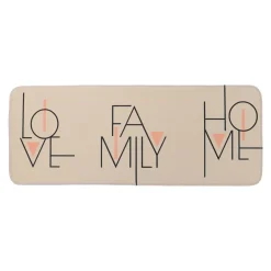 Tappeto da bagno rettangolare in microfibra (45 x 120 cm) Minimalist Beige grigio