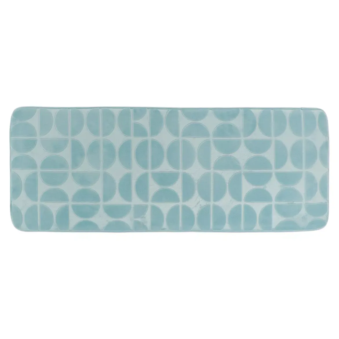 Tappeto da bagno rettangolare in memory foam (45 x 120 cm) Motivo Azzurro