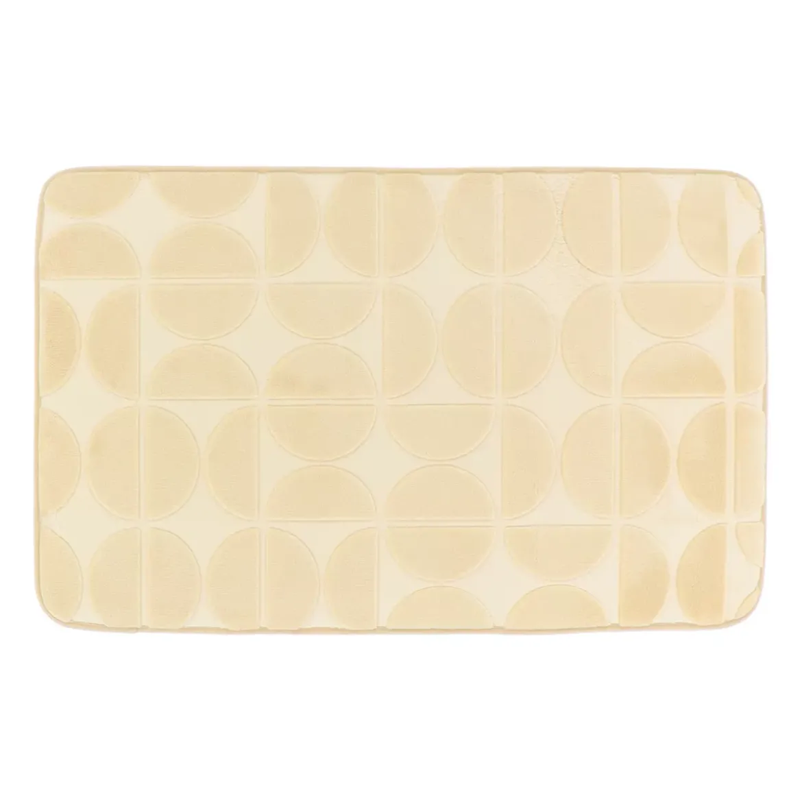 Tappeto da bagno rettangolare in memory foam (50 x 80 cm) Motivo Beige