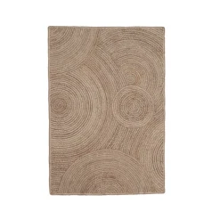 Tappeto da soggiorno rettangolare juta intrecciata a mano (160 x 230 cm) Neha Beige