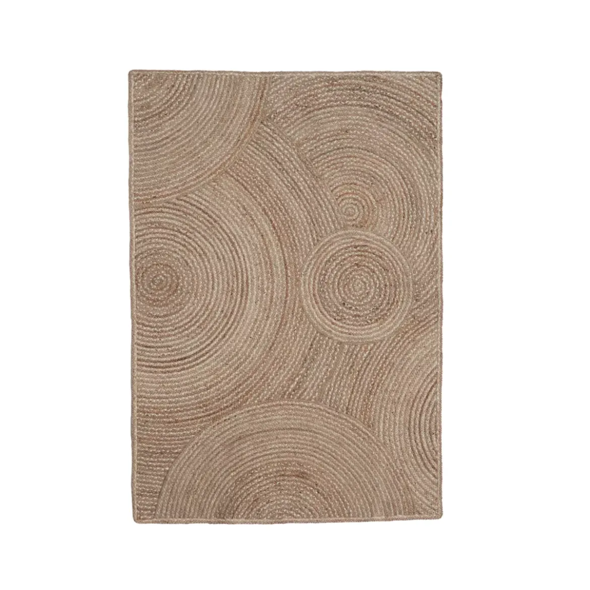 Tappeto da soggiorno rettangolare in juta intrecciata a mano (140 x 200 cm) Neha Beige