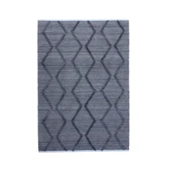 Tappeto da soggiorno rettangolare in materiale riciclato tufted (160 x 230 cm) Noori Grigio