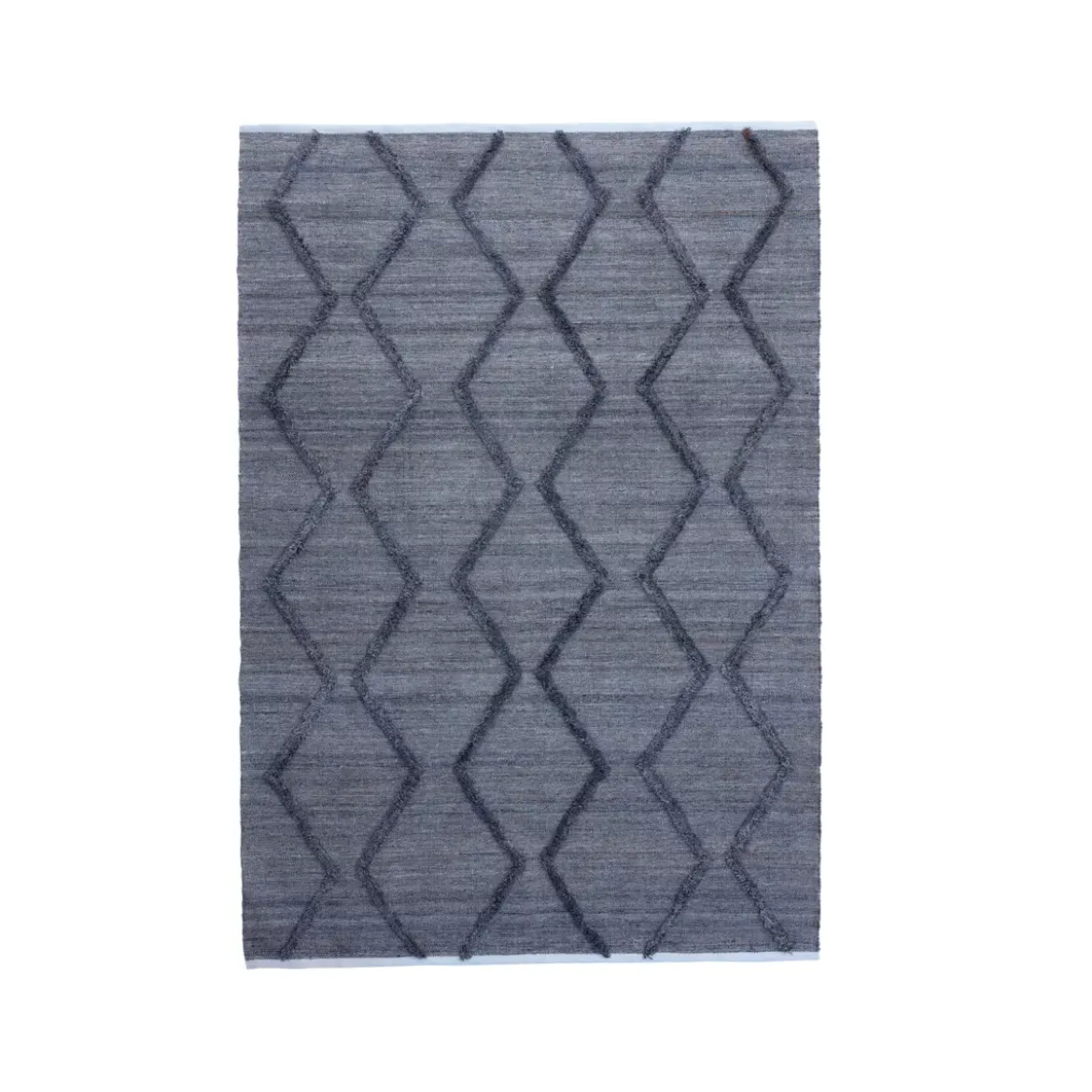 Tappeto da soggiorno rettangolare in materiale riciclato tufted (160 x 230 cm) Noori Grigio