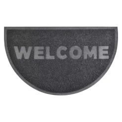 Tappeto d'ingresso demi-lune PVC (75 cm) Welcome Nero