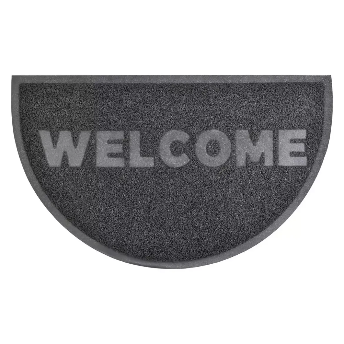 Tappeto d'ingresso demi-lune PVC (75 cm) Welcome Nero