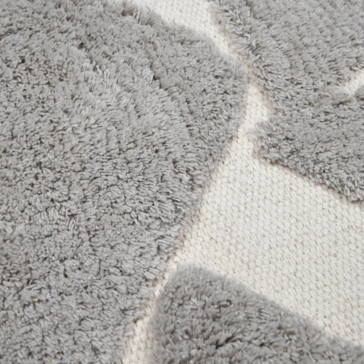 Tappeto in cotone (60 x 90 cm) Blokken Ecru