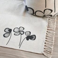 Tappeto in cotone (60 x 90 cm) Tilda Ecru