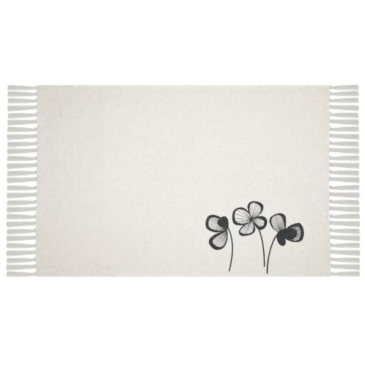 Tappeto in cotone (60 x 90 cm) Tilda Ecru