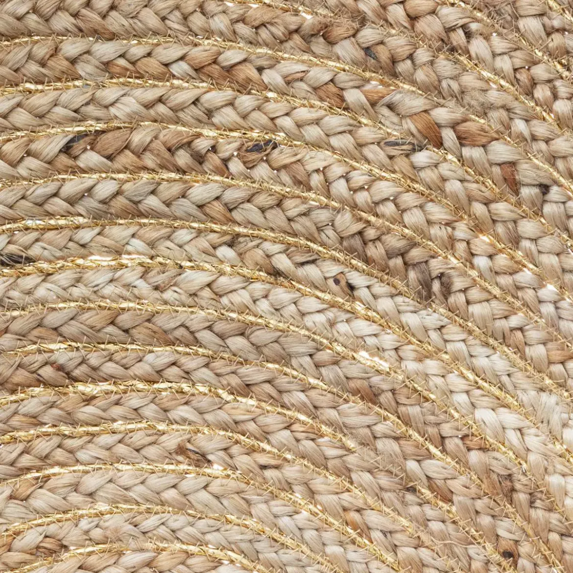 Tappeto juta (Ø80 cm) Lurex Cosy Beige