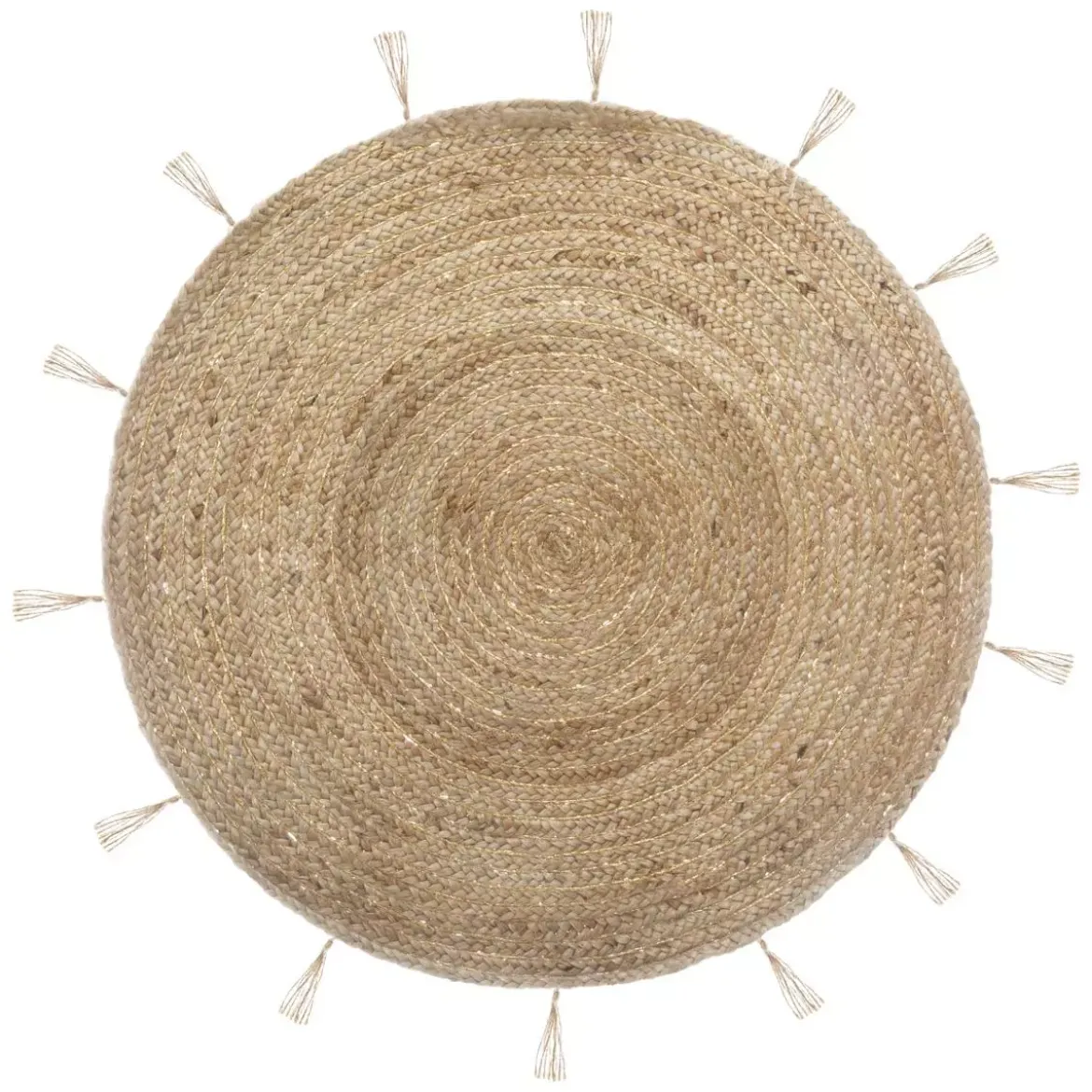 Tappeto juta (Ø80 cm) Lurex Cosy Beige