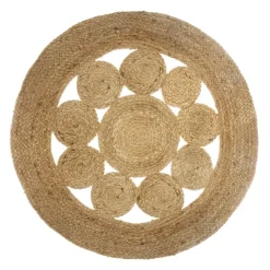 Tappeto juta (D80 cm) Giusti Beige naturale