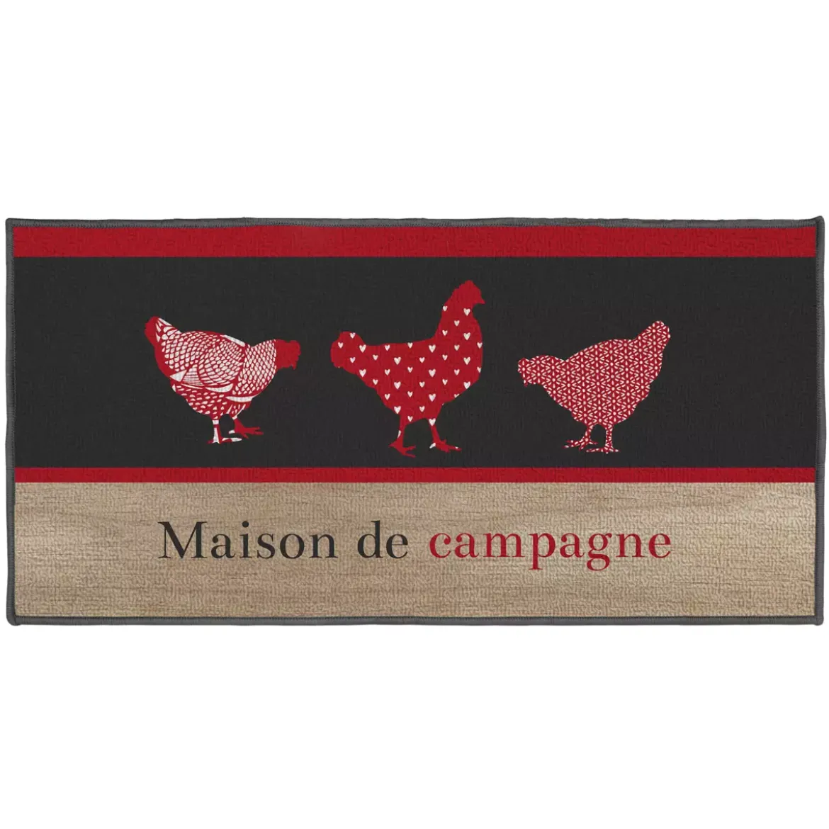 Tappeto multiuso (120 cm) Maison de campagne Rosso